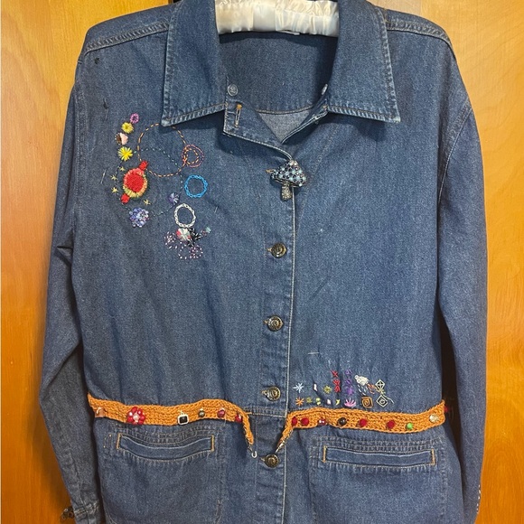 Embroidered Denim Jacket - Picture 2 of 14